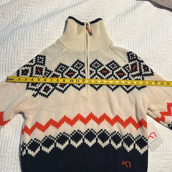 Kari Trad Agnes Knit half-zip wool-blend women's pullover size Large - Picture 9 of 13